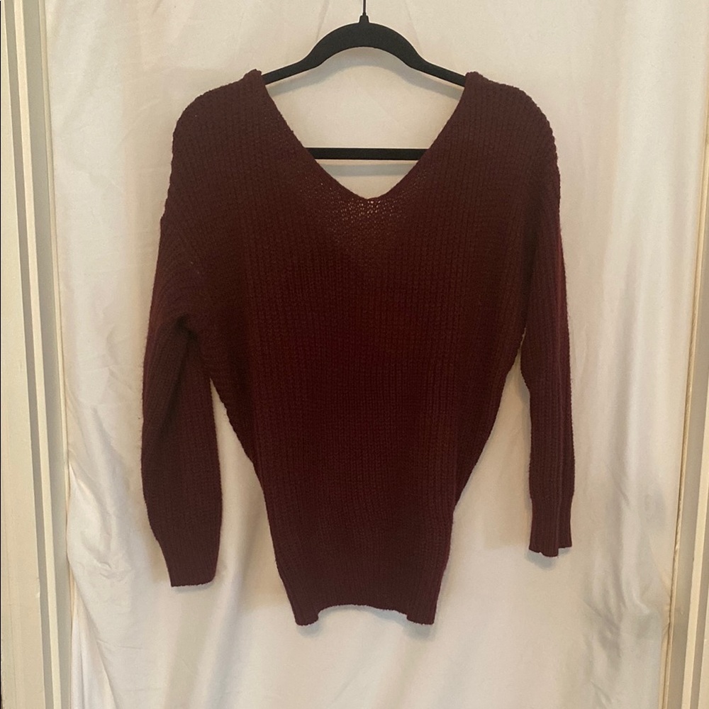 Red V-Neck Sweater